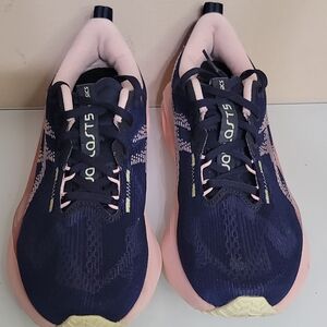 ASICS Women's Navy and Pink Running Shoes